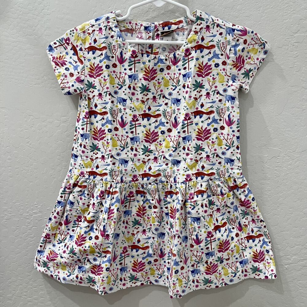 Tea Collection Bright Animals Short Sleeve Dress